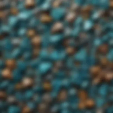 Enhanced Viewing of Turquoise Chips Turquoise chips showcased under natural light for optimal viewing