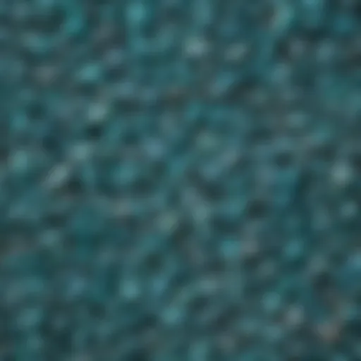 Turquoise chips arranged in a mesmerizing pattern