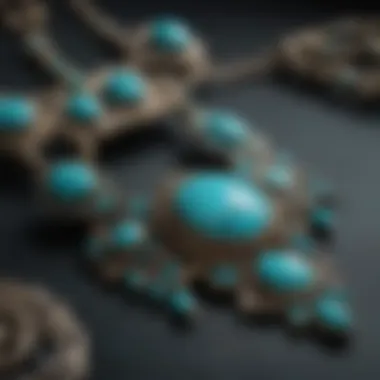 Turquoise jewelry with intricate designs