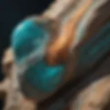 Turquoise Veins in Natural Formation Exquisite Turquoise Veins in Natural Rock Formation