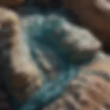 Intricate Turquoise Veins in Natural Rock Formations Turquoise Veins in Rock Formation