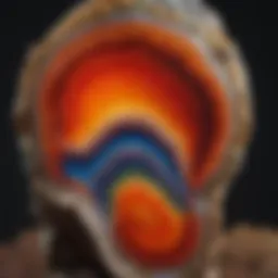 Specimen of colorful agate for tumbling