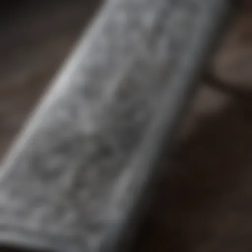 Silver bar with intricate designs