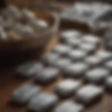 Silver ingots in a pristine setting