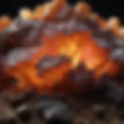 Fluorescent minerals under UV light