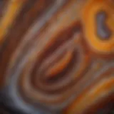 Close-up of a stunning agate specimen showcasing intricate banding patterns