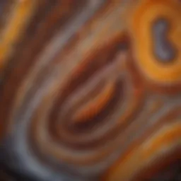 Close-up of a stunning agate specimen showcasing intricate banding patterns