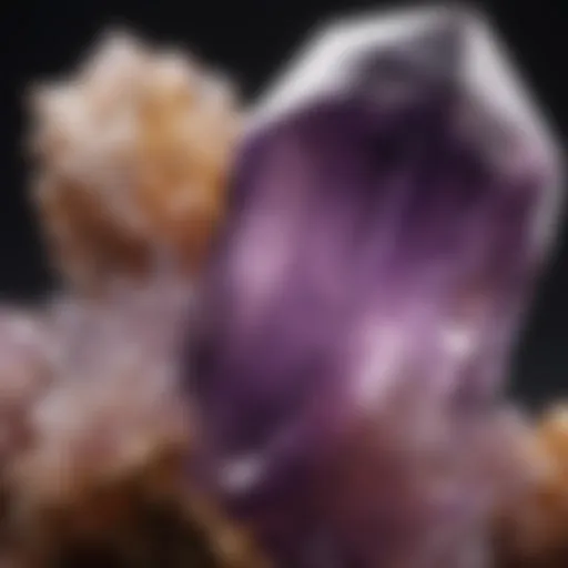 Close-up view of high-quality amethyst crystal showcasing its color and clarity
