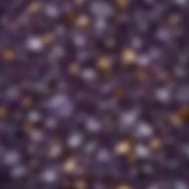 Display of treated versus untreated amethyst stones for comparison