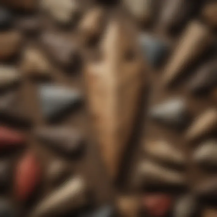 Historical context of arrowhead use displayed through ancient artifacts