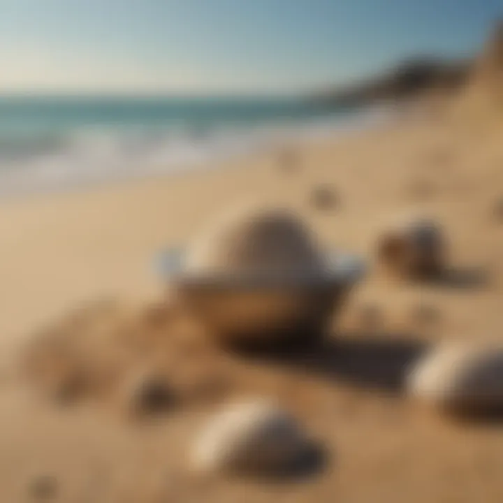 A beach setting showcasing responsible collection practices