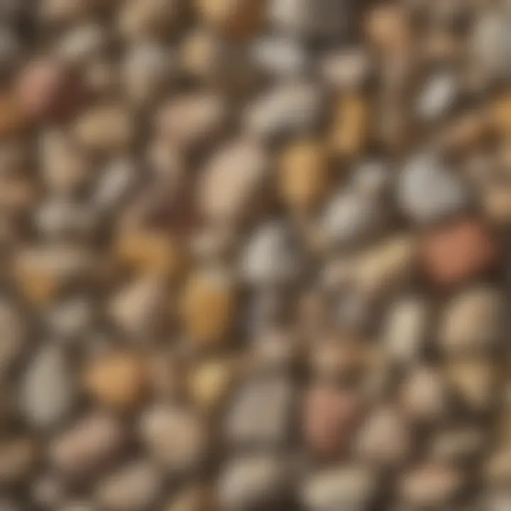 Samples of different caliche rock variations displayed in a natural setting.