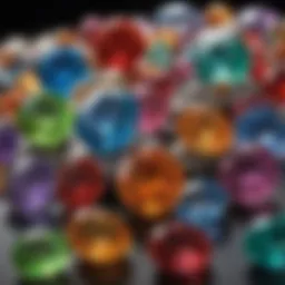 A close-up of a color change gemstone showcasing its vibrant hues under different lighting conditions.