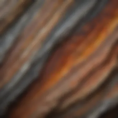 Diverse Streak Patterns in Geological Specimens Geological specimen showcasing unique streak patterns