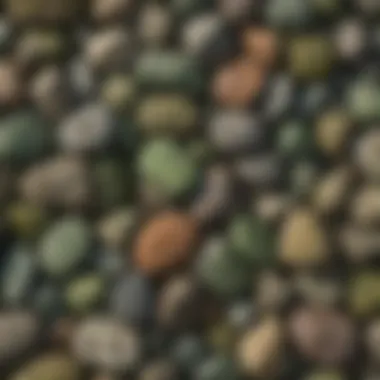 A close-up view of various green rock types showcasing their unique textures and colors.