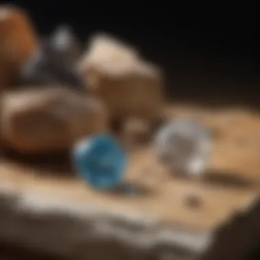 Illustration displaying the physical properties of minerals on hardness test scales