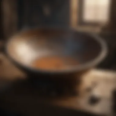 Historical Significance of Mining Pans An antique mining pan showcasing historical craftsmanship and design.
