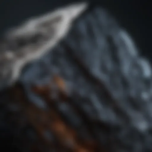 A stunning close-up of polished obsidian showcasing its unique glassy texture and reflective qualities.