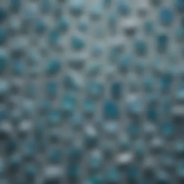 Aquamarine Collection Display A collection of polished and raw aquamarine stones displayed elegantly