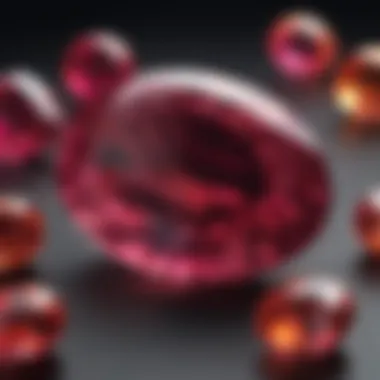 A stunning close-up of a vibrant rubellite gemstone showcasing its rich colors and clarity.