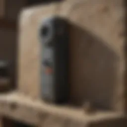 Detailed view of a stone identification scanner in action