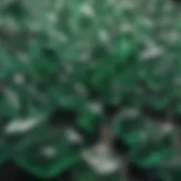 A stunning array of green crystals showcasing various shapes and sizes.