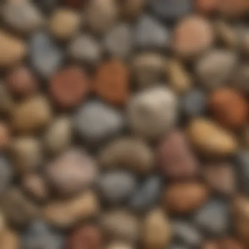 A close-up view of various rock types showcasing their textures and colors.