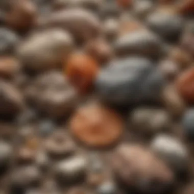 An organized display of rock specimens emphasizing their unique characteristics.