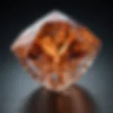 Close-up of a zircon crystal showcasing its brilliance and clarity