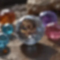 Sparkling Gemstones in Natural Setting