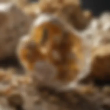 Gold Nugget Embedded in Quartz Matrix