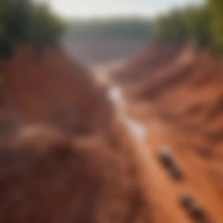 Unique Bauxite Mining Site in Arkansas