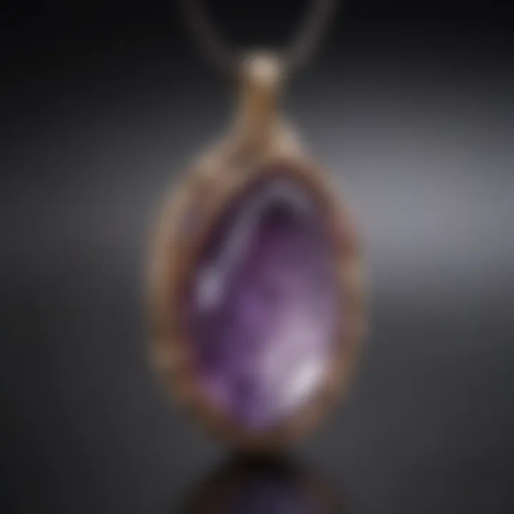 Crystalline Reflections: A Wire Wrapped Amethyst Crystal Pendant