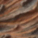 Abstract representation of rock layers in Earth's crust