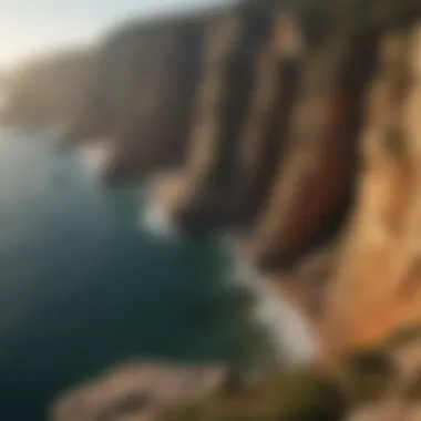 Dramatic cliffs overlooking the ocean in Portugal