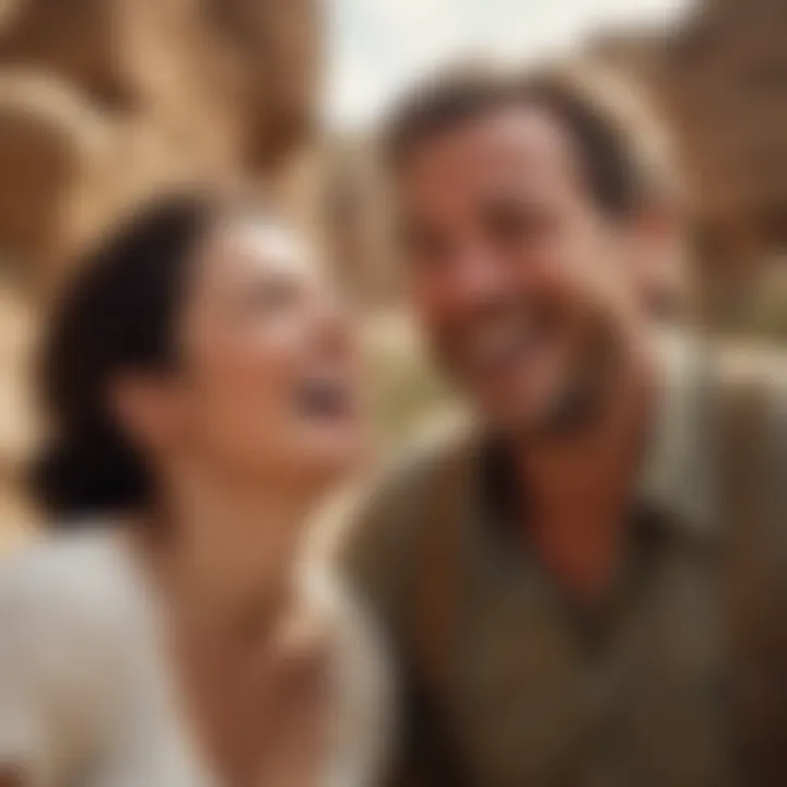Capturing a candid moment of laughter and joy between partners