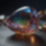 Iridescent Flashes of Light in Gemstone