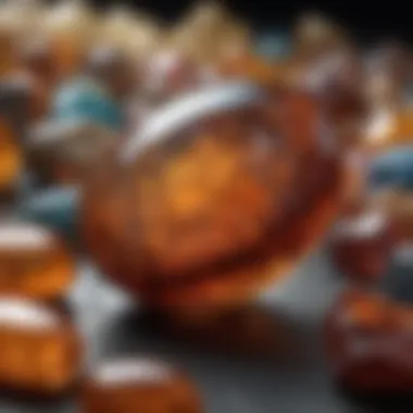 Intricate Natural Patterns in Tumbled Gem Natural Patterns and Inclusions in Gemstone