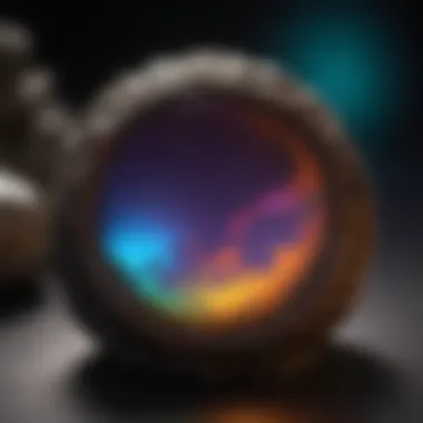 Opal under ultraviolet light