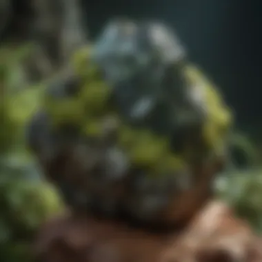 Mystical Epidote Stone in Geological Context Mystical Epidote Stone in Geological Context