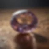 Reflective gemstone in natural light