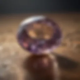 Reflective gemstone in natural light