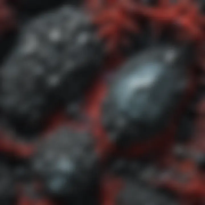 A striking close-up of carborundum stone under microscope