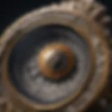 Close-up of jeweler's loupe magnifying intricate fossil details