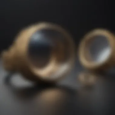 Comparison of different magnifying lenses used for jewelry inspection