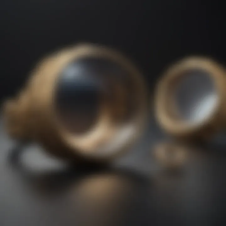 Comparison of different magnifying lenses used for jewelry inspection