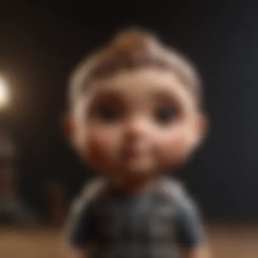 UV flashlight showcasing intricate details of a Funko Pop collectible