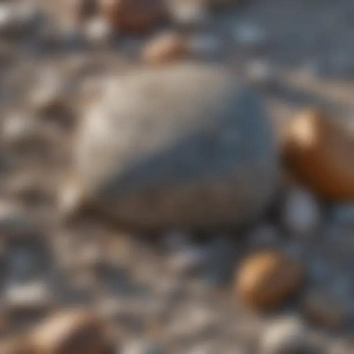 Sparkling Jewel-Like Beach Stone Close-Up