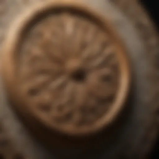 Dremel tool delicately carving intricate patterns on a fossil
