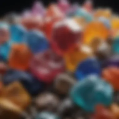 Vibrant Spectrum of Mineral Colors Museum-quality mineral specimen with vibrant colors